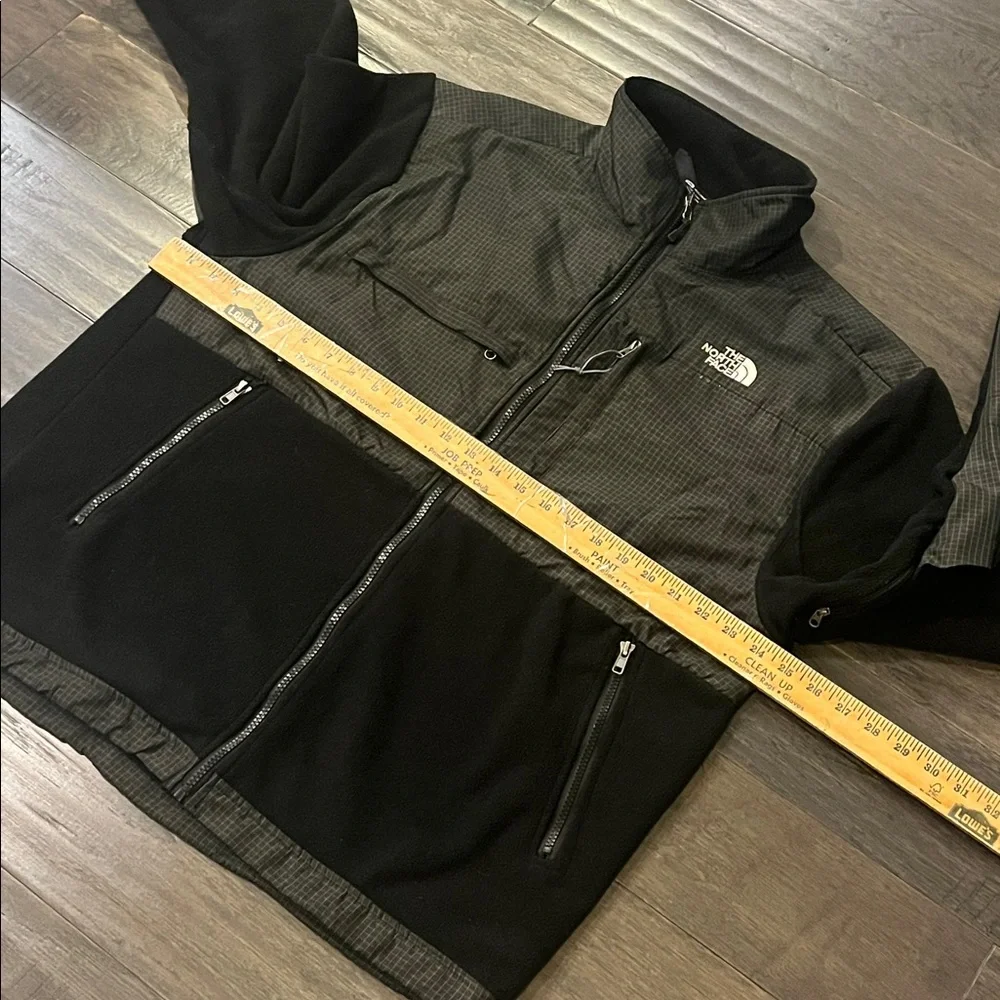 The North Face Denali Jacket Windowpane Black Gray Men’s Size XXL
